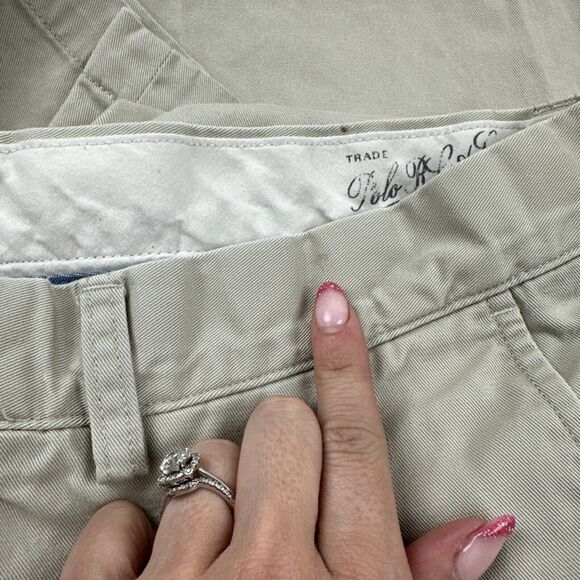 Polo Ralph Lauren CLASSIC FIT Khaki Chino Pants Flat Front 34x32 (35x31) Cotton - Picture 13 of 13